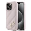Karl Lagerfeld KLHCP15LPQDSMGP iPhone 15 Pro 6.1 różowy/pink hardcase Diagonal Quilted Script